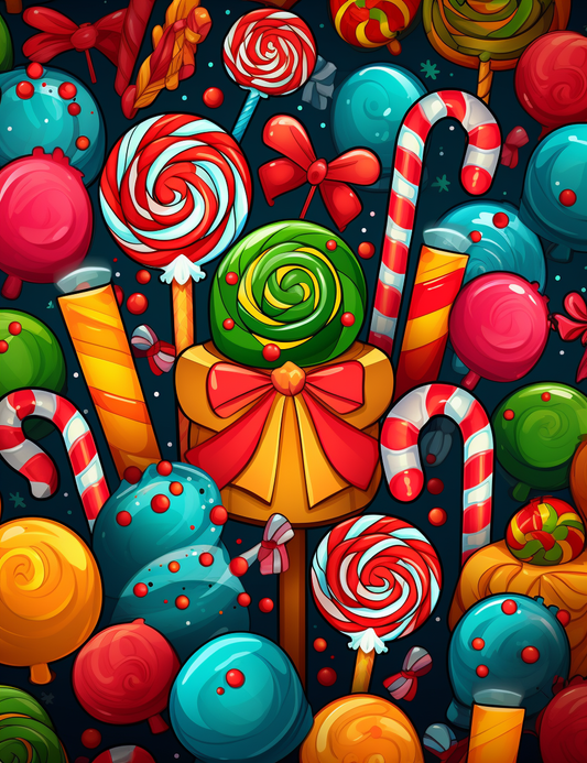 Christmas Candy Wonderland colouring book  200 pages