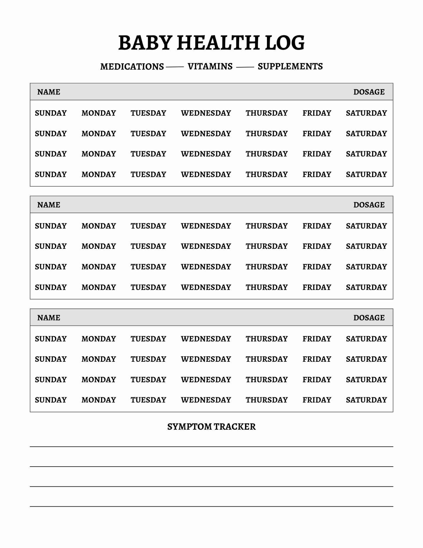 Newborn Baby Planner - Complete 14 Page Baby Care Tracker & Journal