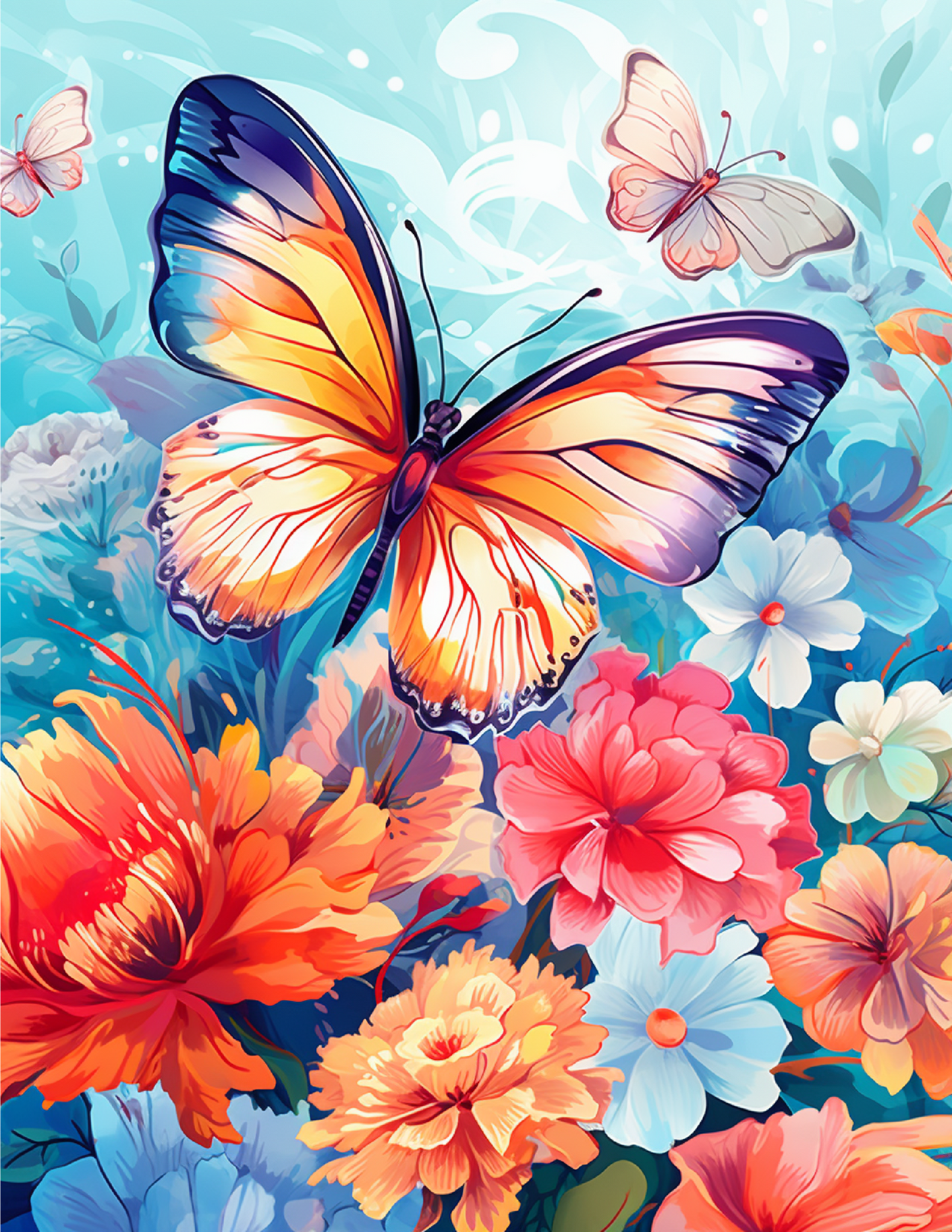 Beautiful Butterflies Colouring Book - 190 Pages for Adults & Kids