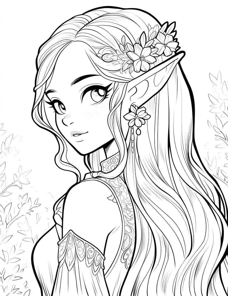 Enchanted Elves – 300-Page Fantasy Colouring Book