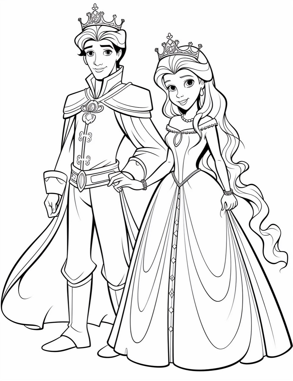 Prince and Princess Colouring Book 100 Pages