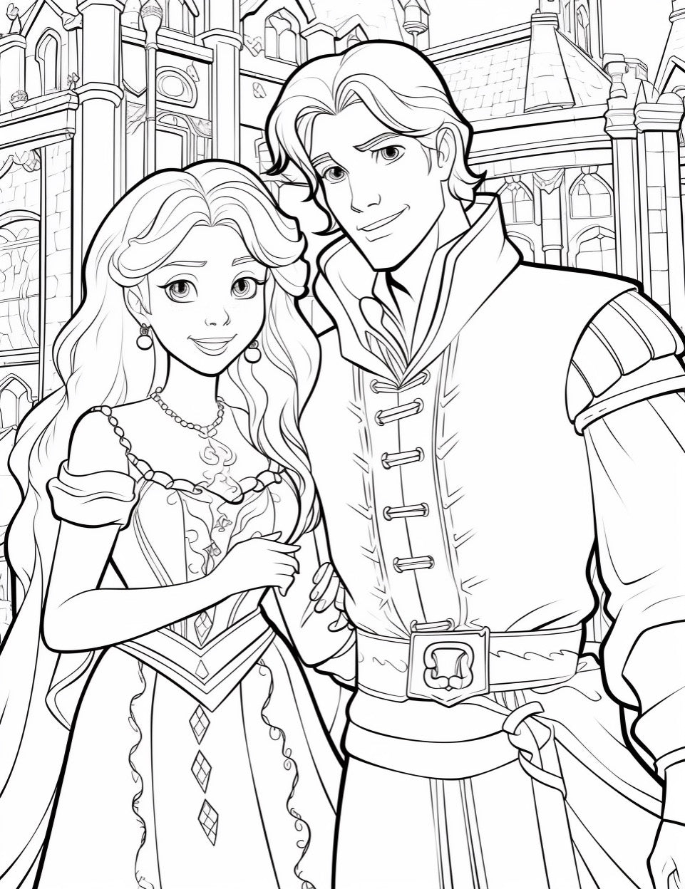 Prince and Princess Colouring Book 100 Pages